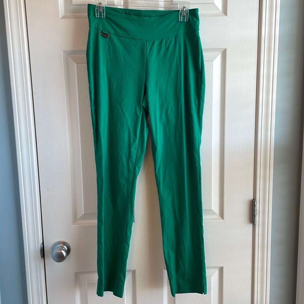 Peck & Peck Size 4 Green Pull On Pants